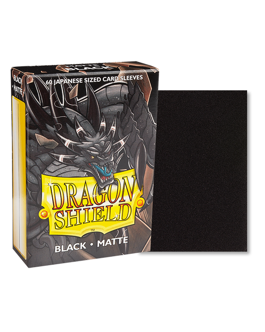 Dragon Shield Japanese size Matte Sleeves - Black (60 Sleeves)